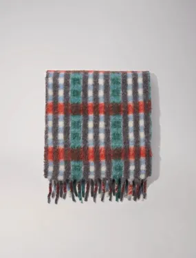 Alpaca blend check scarf