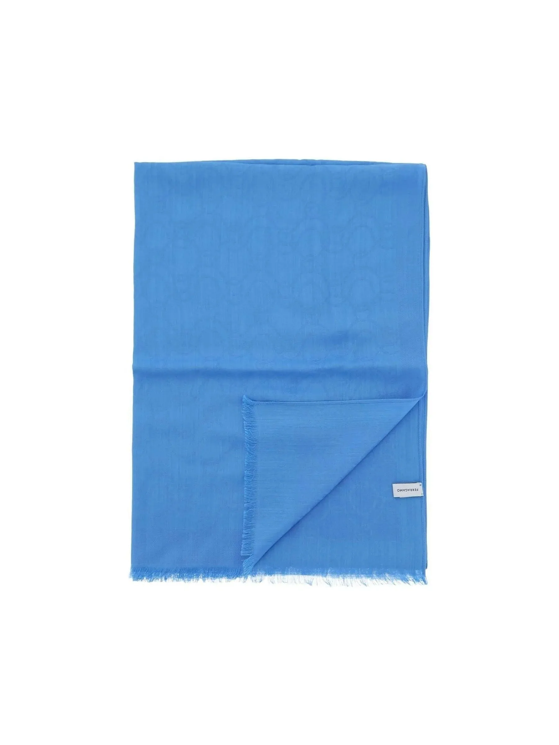 Azur Gancini Wool Silk Scarf