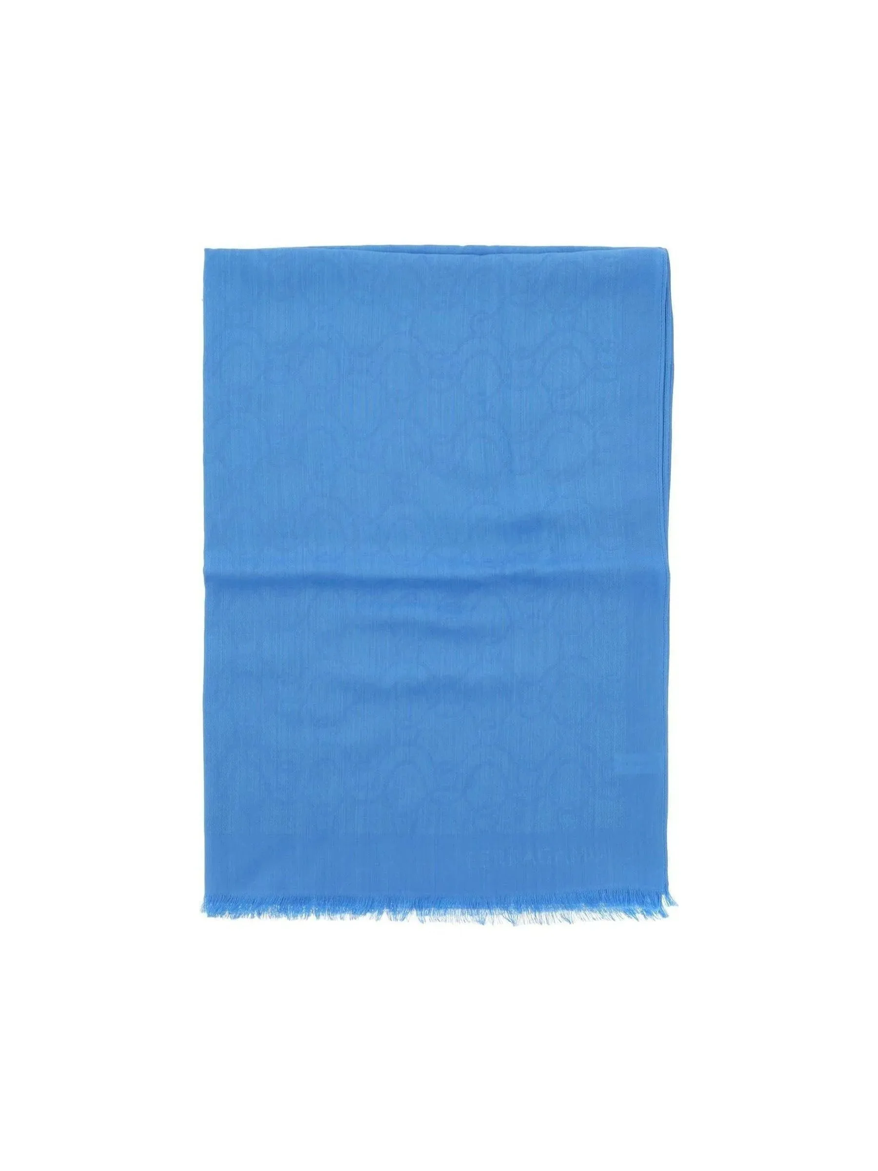 Azur Gancini Wool Silk Scarf