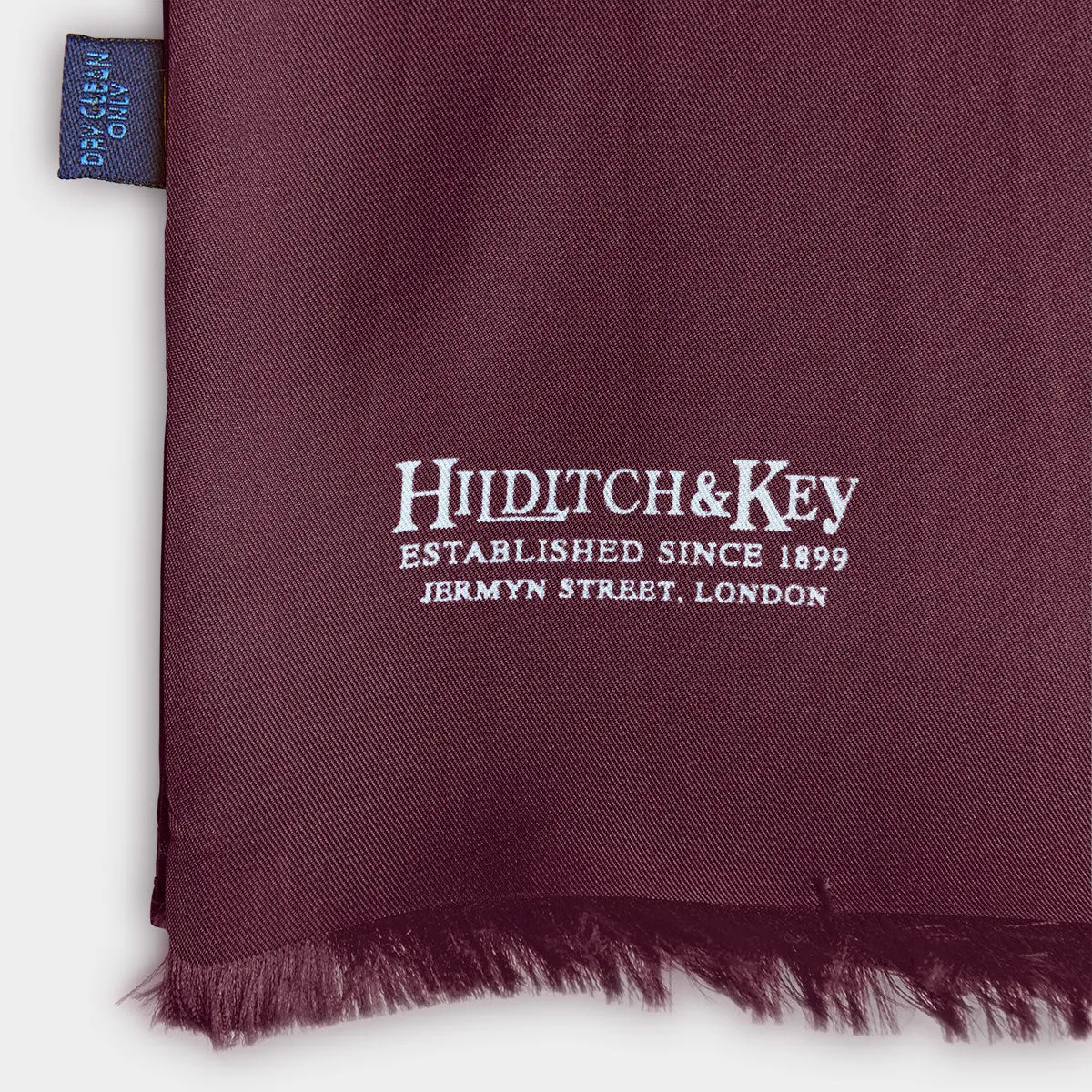 Burgundy & White Spot Silk Tubular Scarf