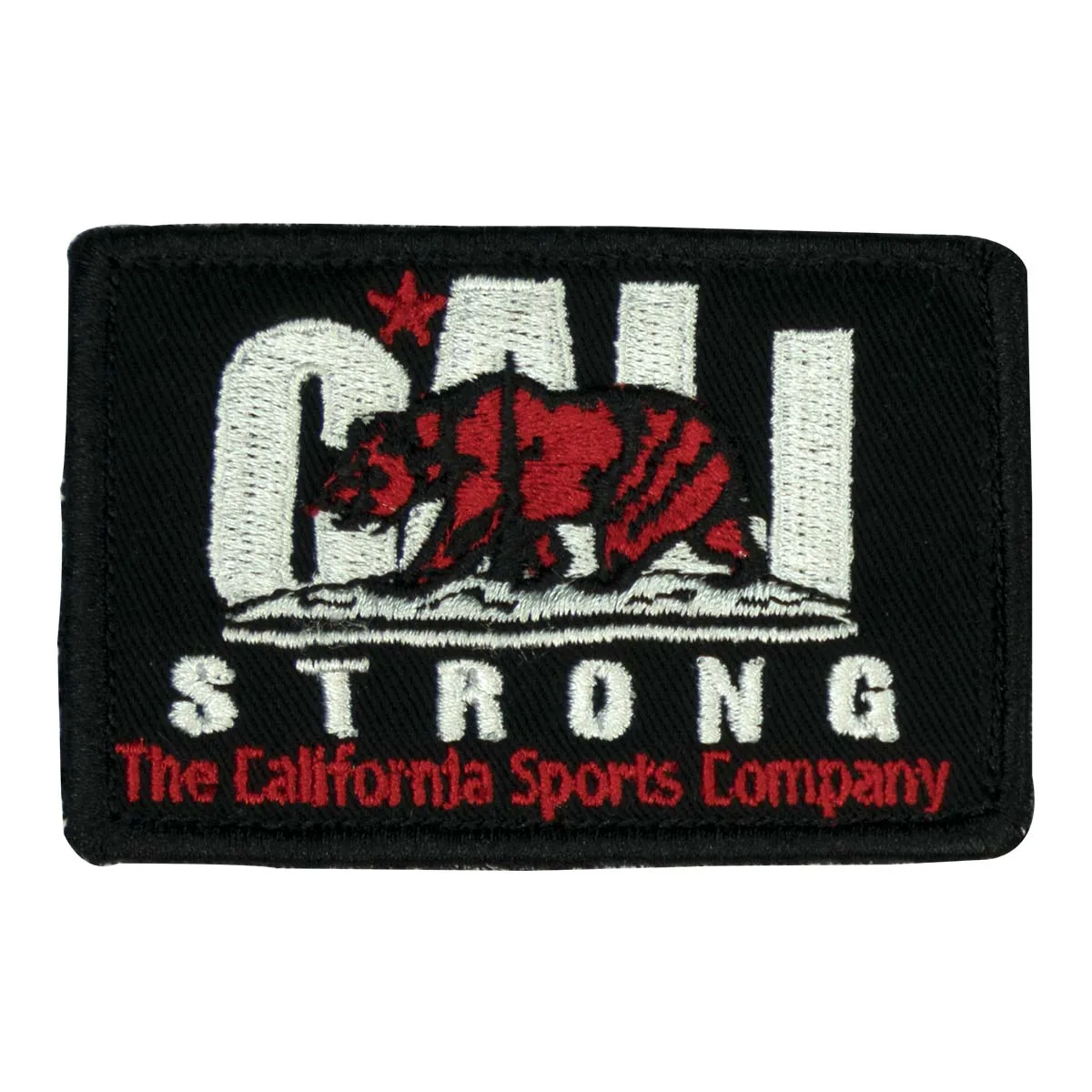 CALI Strong Original Black Red Hook-and-Loop 2x3 Morale Patch