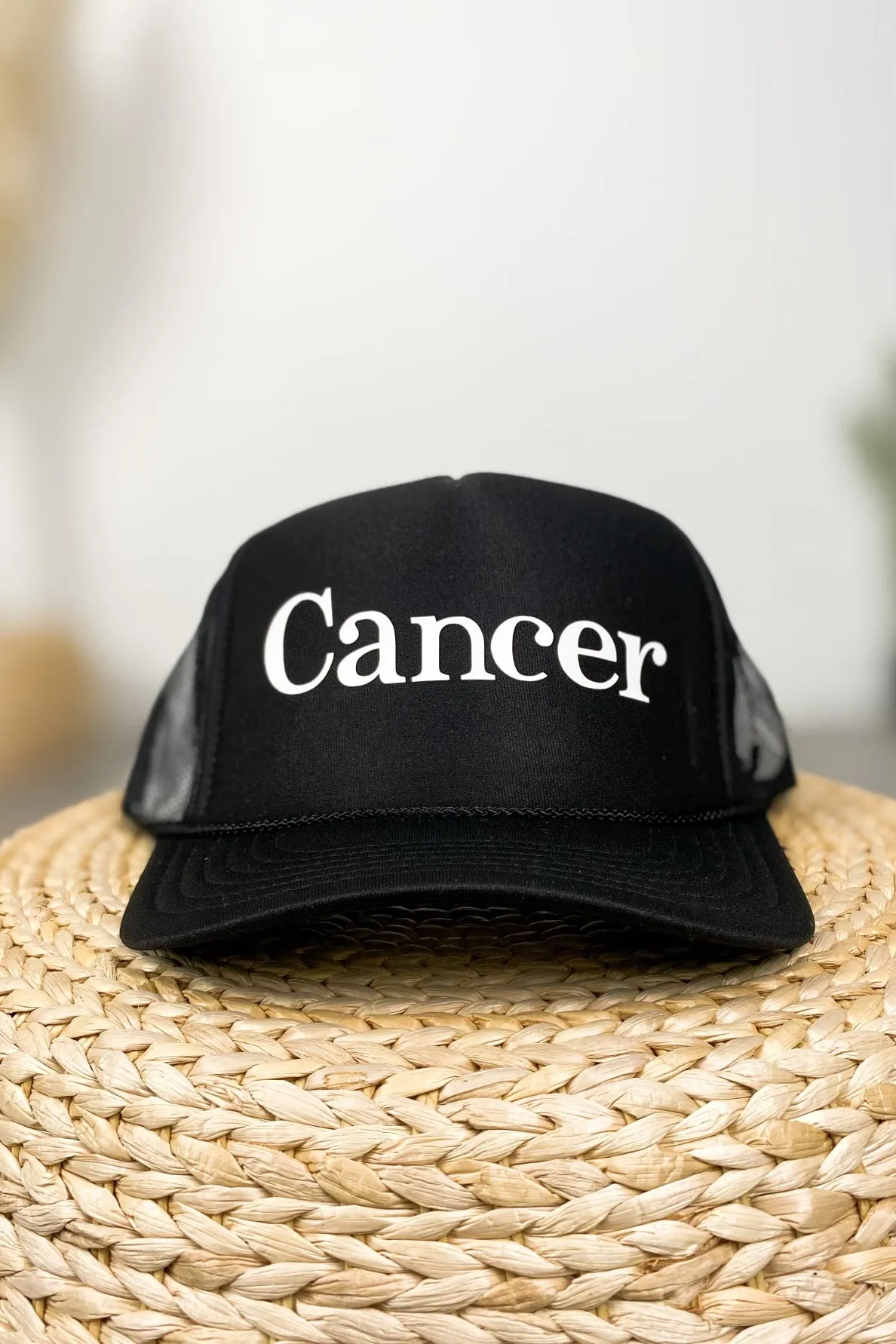 Cancer trucker hat black