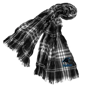 Carolina Panthers Crinkle Scarf Plaid