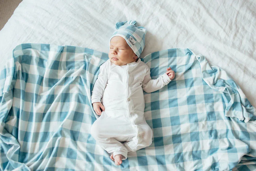 Copper Pearl Newborn Top Knot Hat | Lincoln