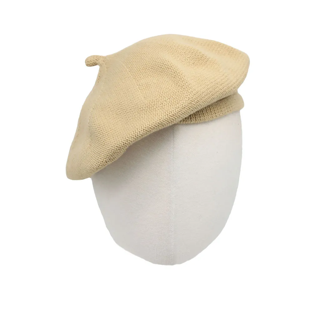 Cotton Beret Hat French Style Lightweight Casual Classic Womens Artist Cap ACF1415