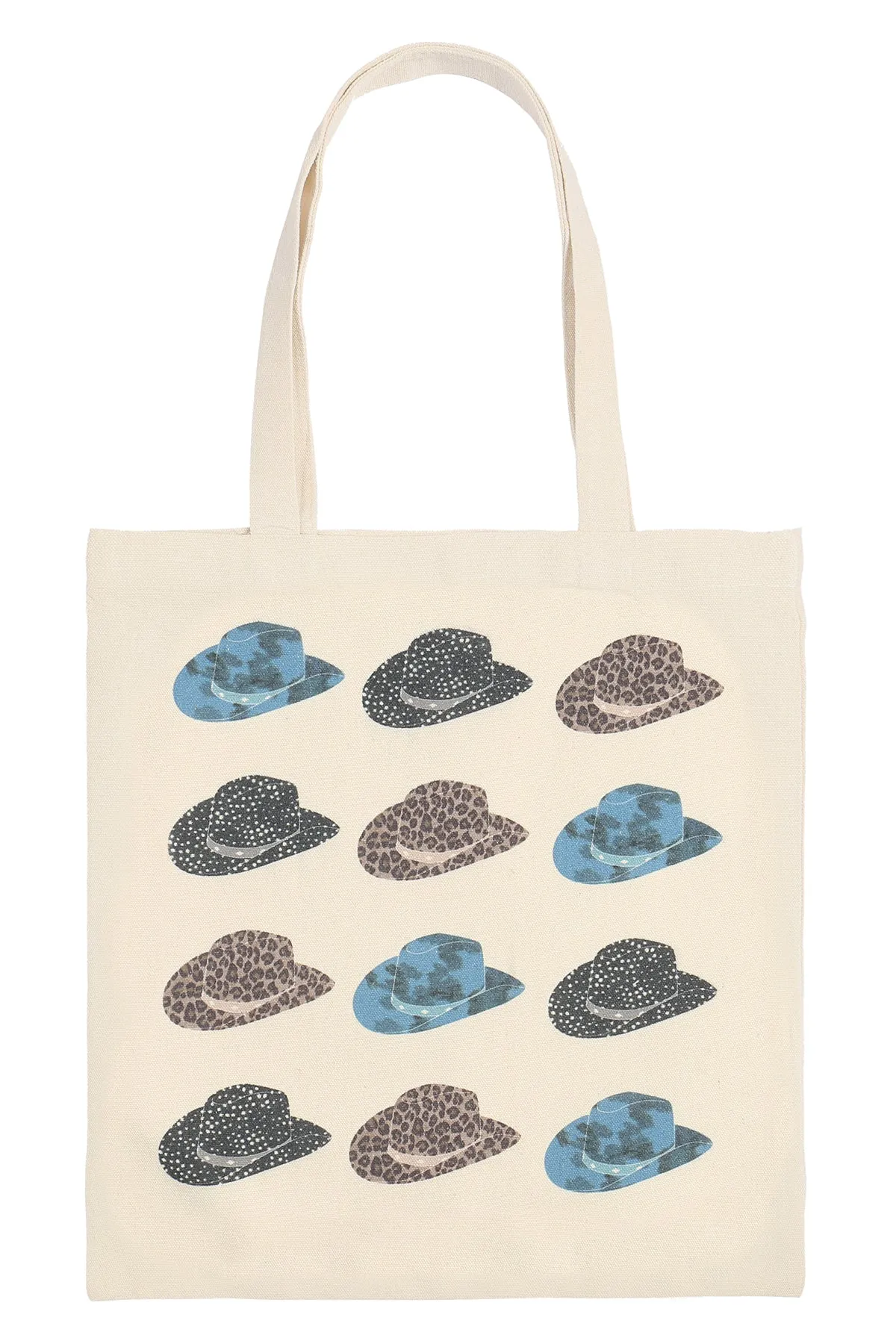 COWBOY HATS MINIMALIST PRINT TOTE BAG