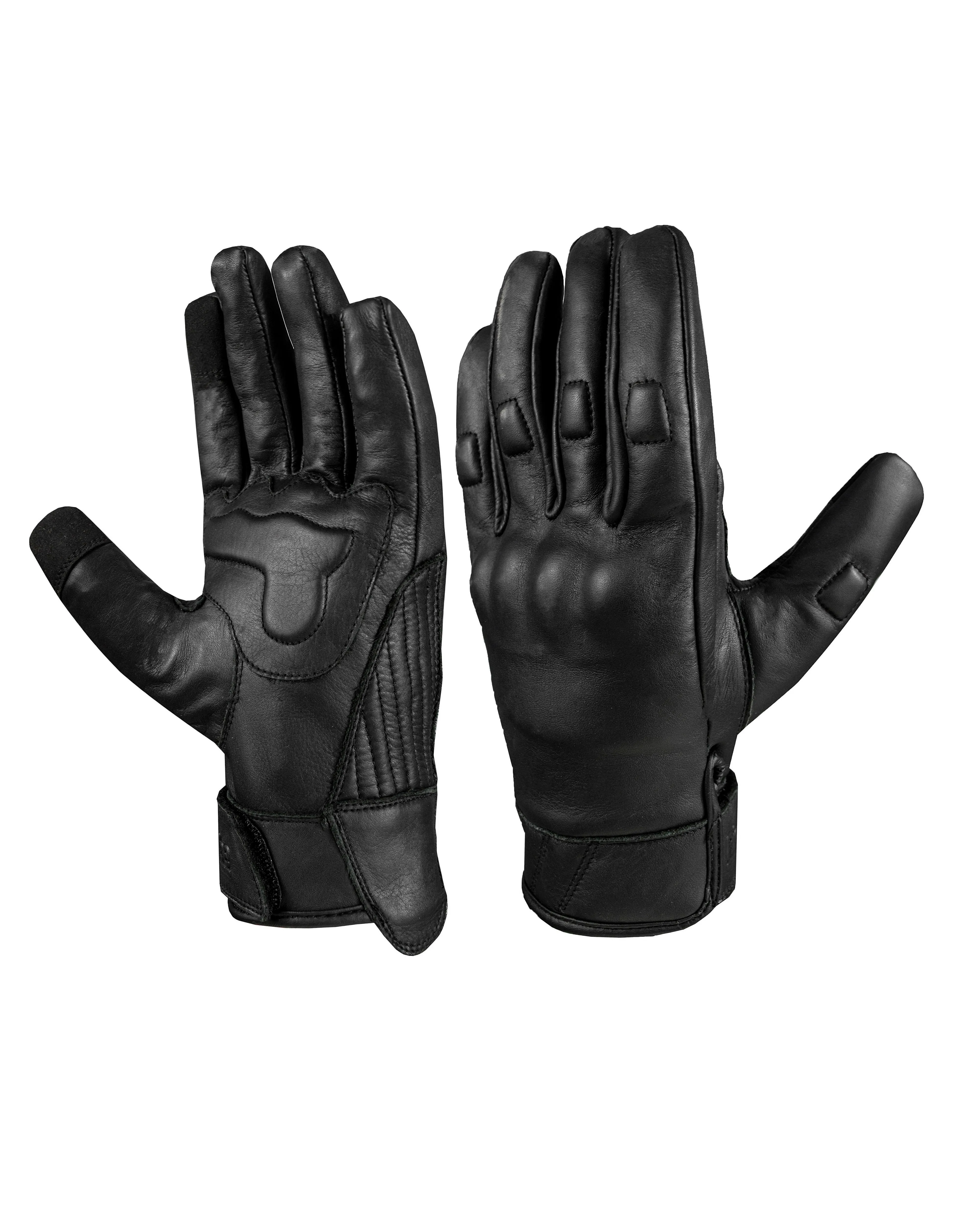 Dream Apparel Black Gaunlet Motorcycle Gloves