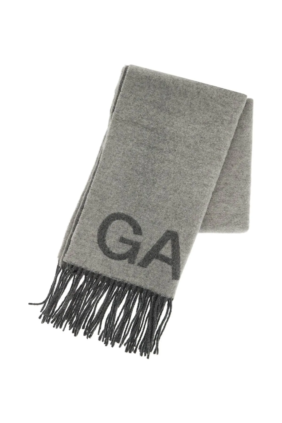 Ganni Jacquard Logo Scarf