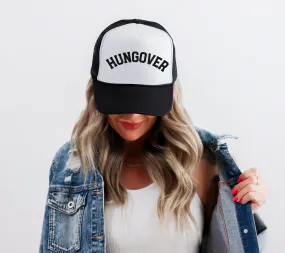 Hungover Trucker Hat - Black/White