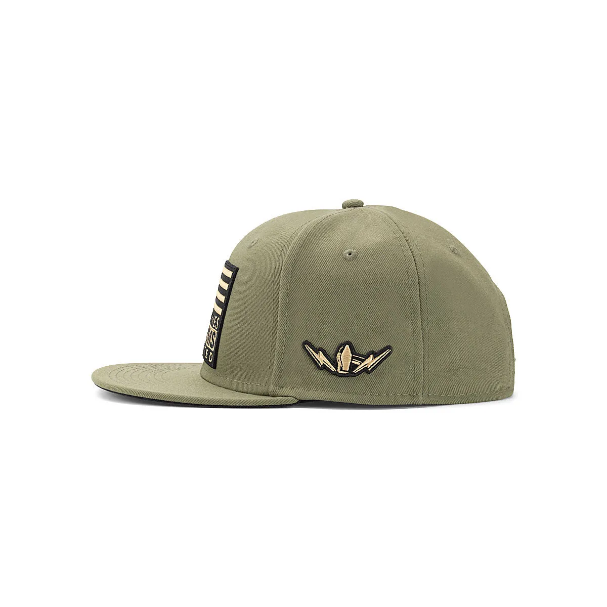 JJFU STATEMENT SNAPBACK FLATBILL HAT - OLIVE