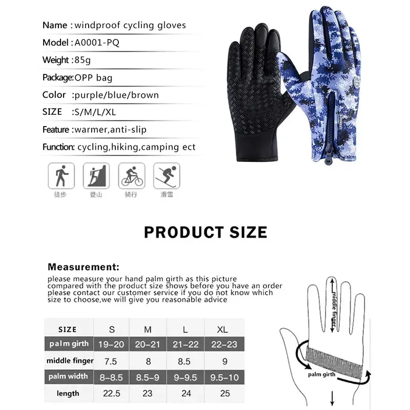 Kyncilor Bicycle Gloves Army Glove Tacticos Sports Resistant Waterproof Camo Camping Bike Cycling Gloves Men Women For Sports