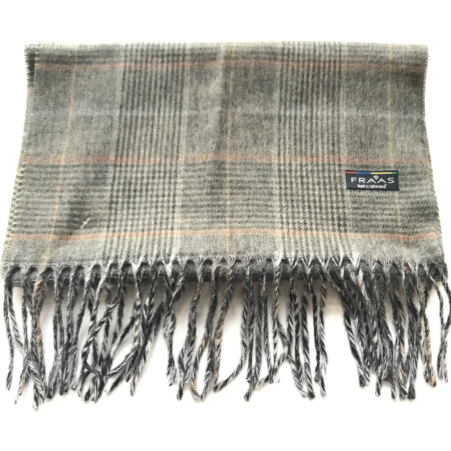 Men's V. Fraas | Feel Cashmink Plaid Scarf | Olive