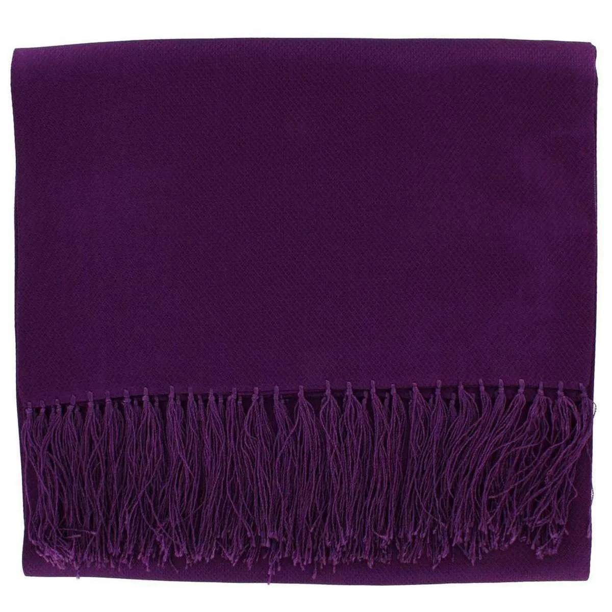 Michelsons of London Wide Textured Silk Dress Scarf - Purple