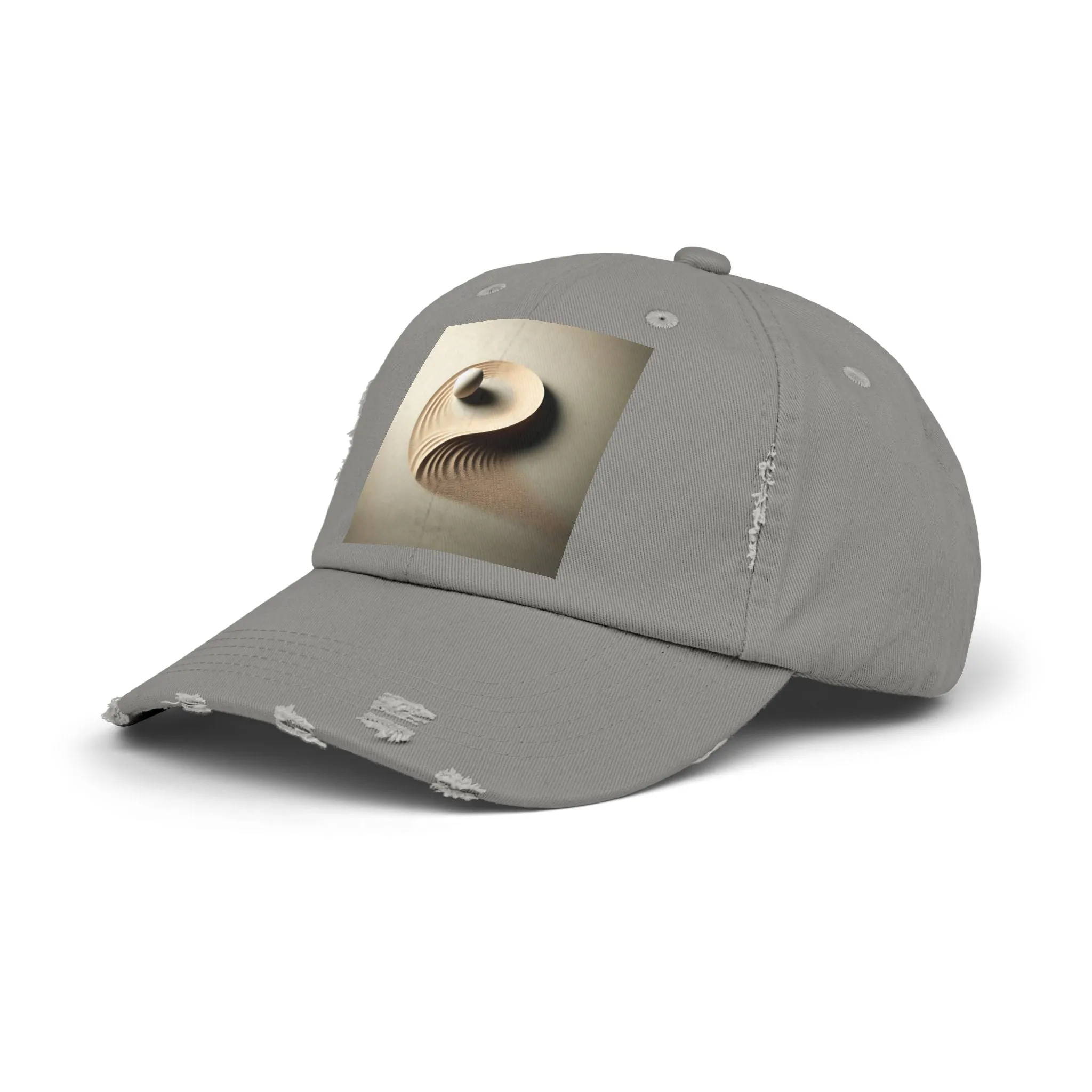 Minimalist abstract design  Unisex Distressed Cap