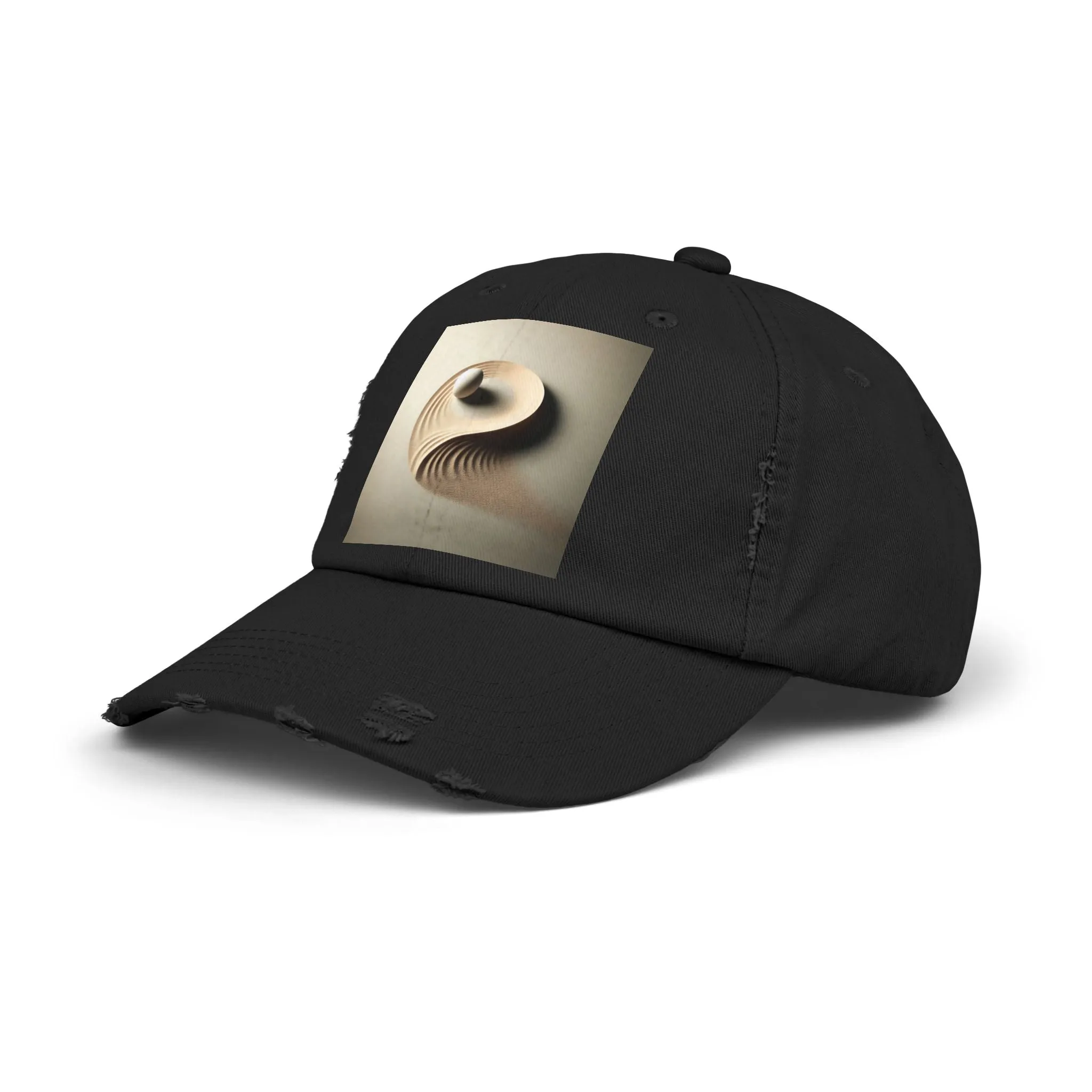 Minimalist abstract design  Unisex Distressed Cap