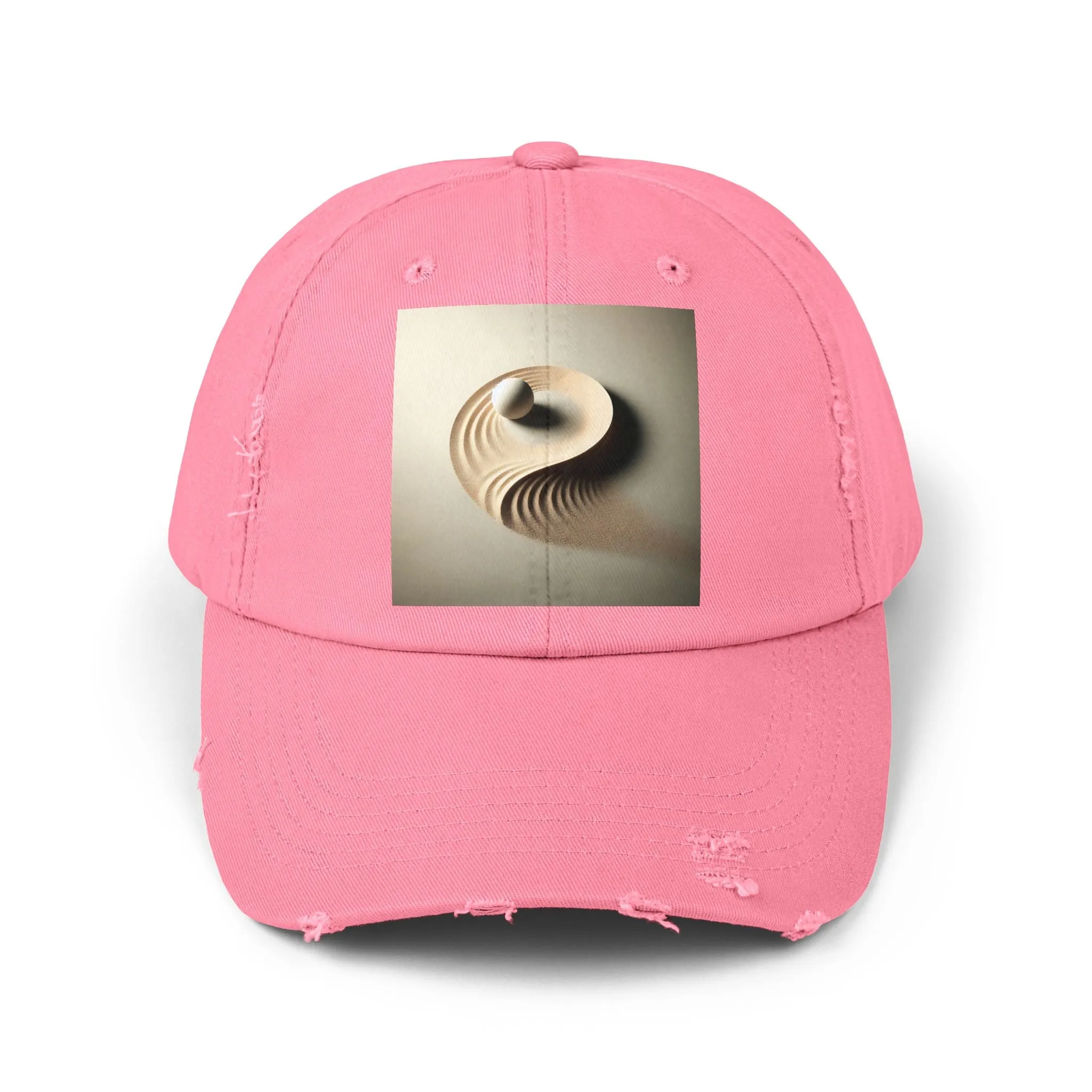 Minimalist abstract design  Unisex Distressed Cap