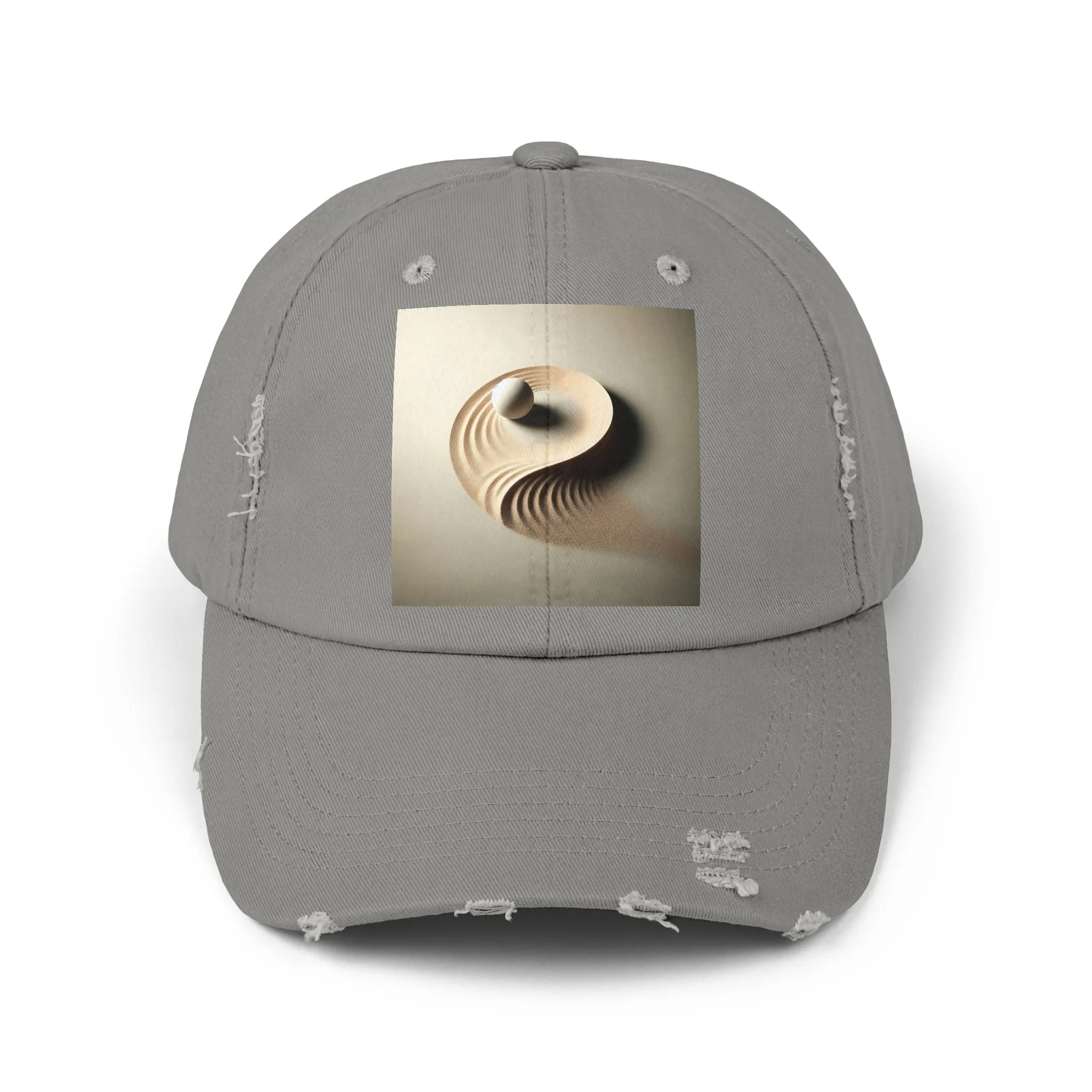 Minimalist abstract design  Unisex Distressed Cap