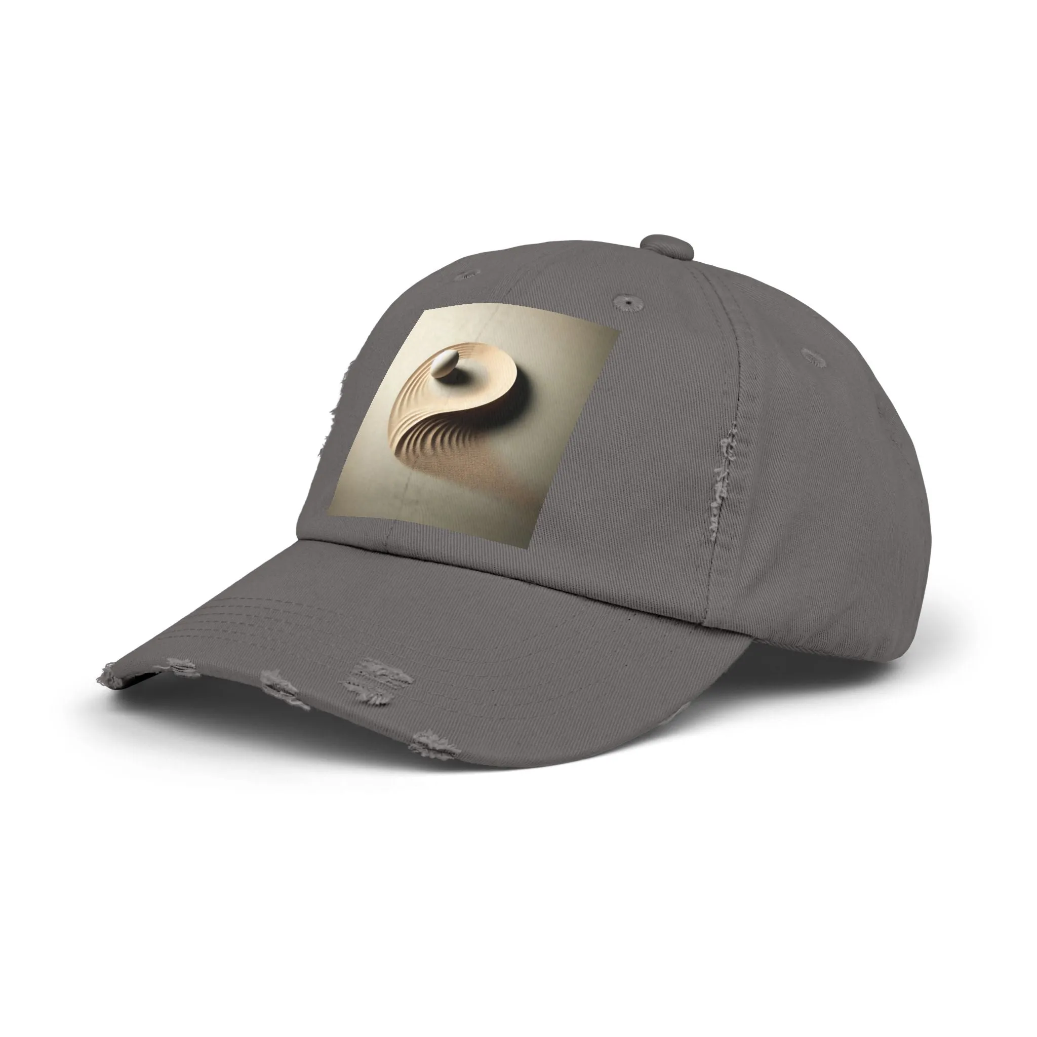 Minimalist abstract design  Unisex Distressed Cap