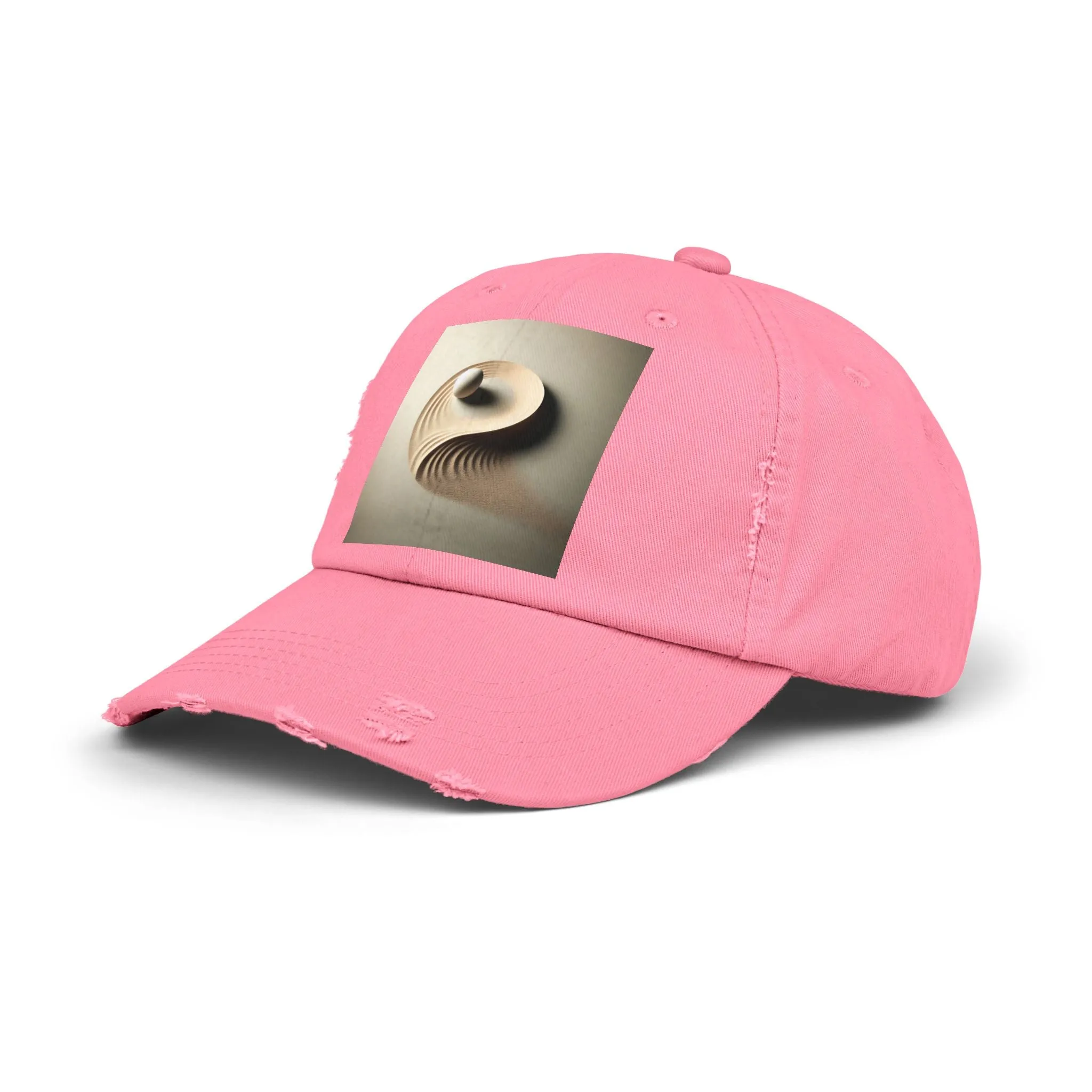 Minimalist abstract design  Unisex Distressed Cap