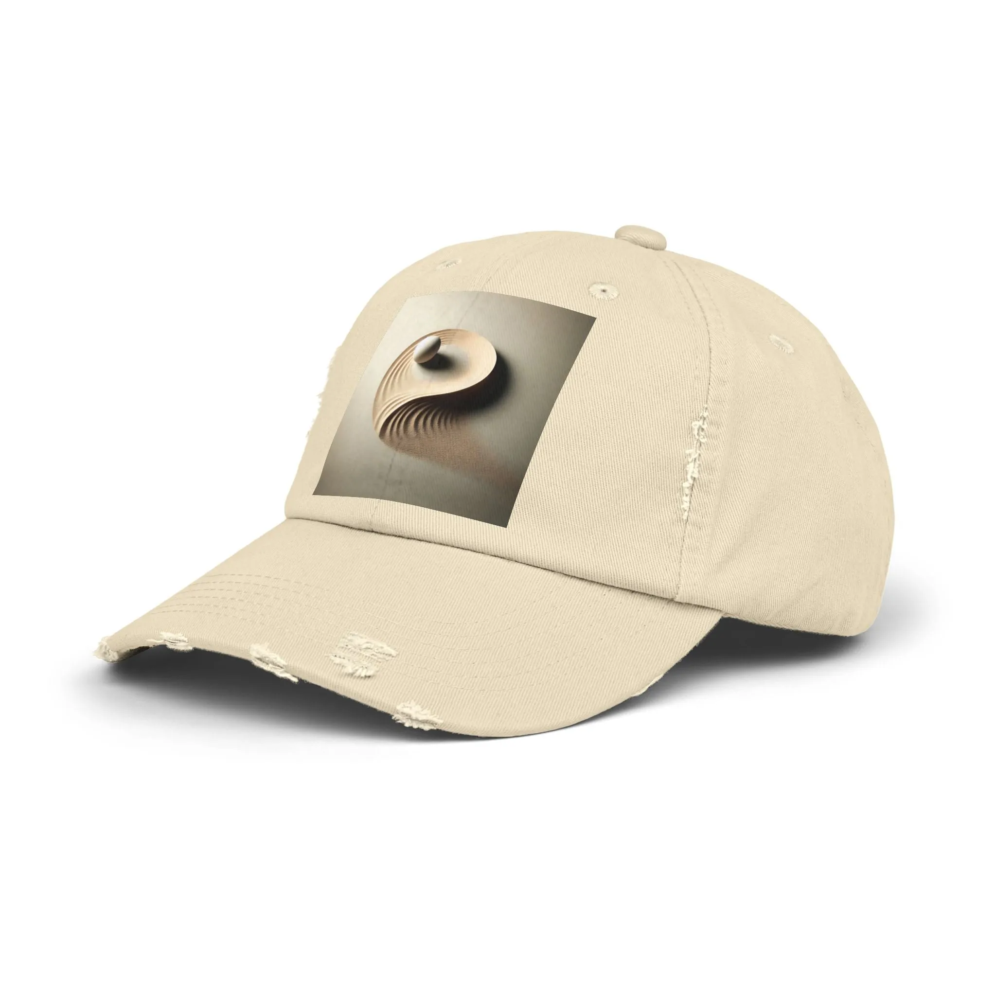 Minimalist abstract design  Unisex Distressed Cap