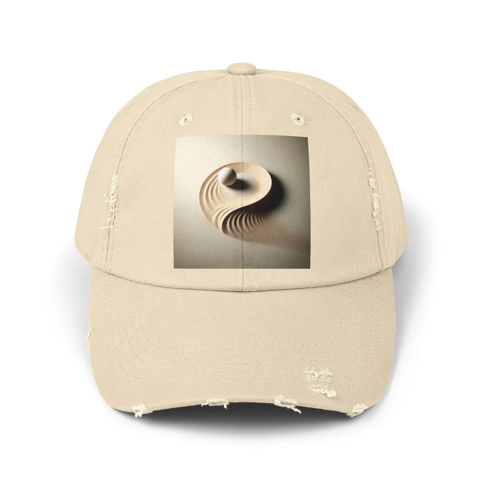 Minimalist abstract design  Unisex Distressed Cap