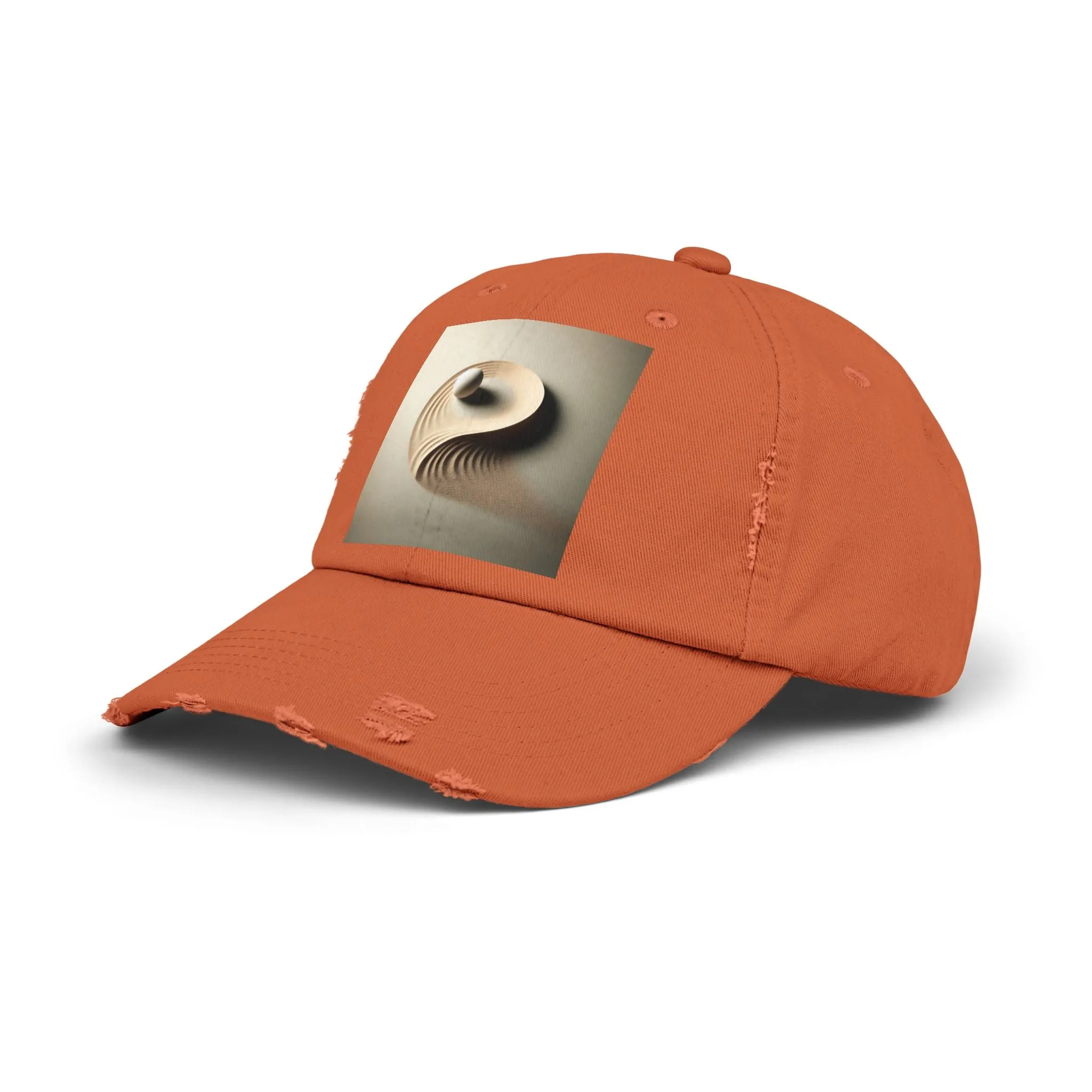 Minimalist abstract design  Unisex Distressed Cap