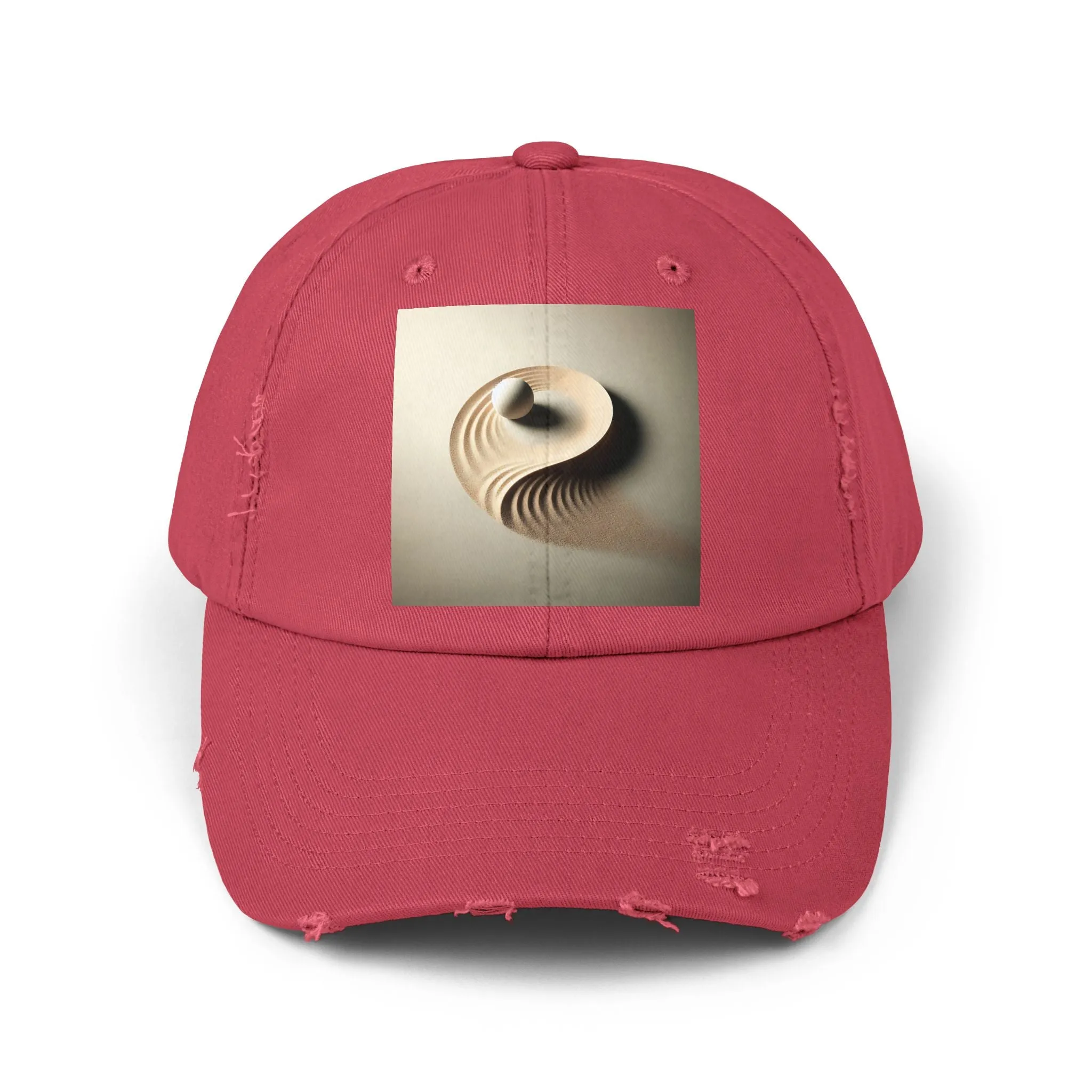 Minimalist abstract design  Unisex Distressed Cap