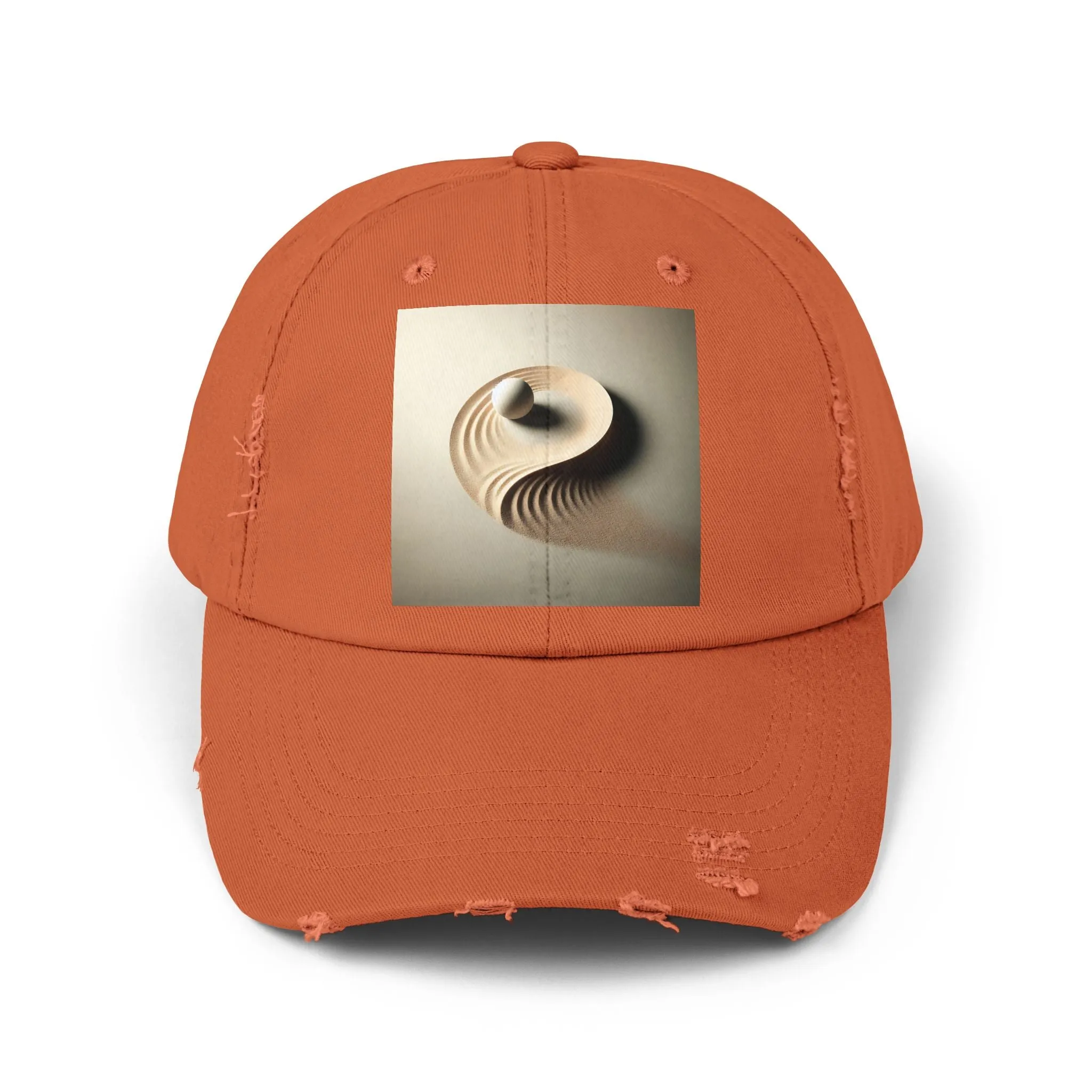 Minimalist abstract design  Unisex Distressed Cap