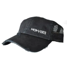 MomVibes Trucker Hat (Vintage Black Trucker)