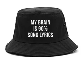 My Brain is 90% Song Lyrics Bucket Hat