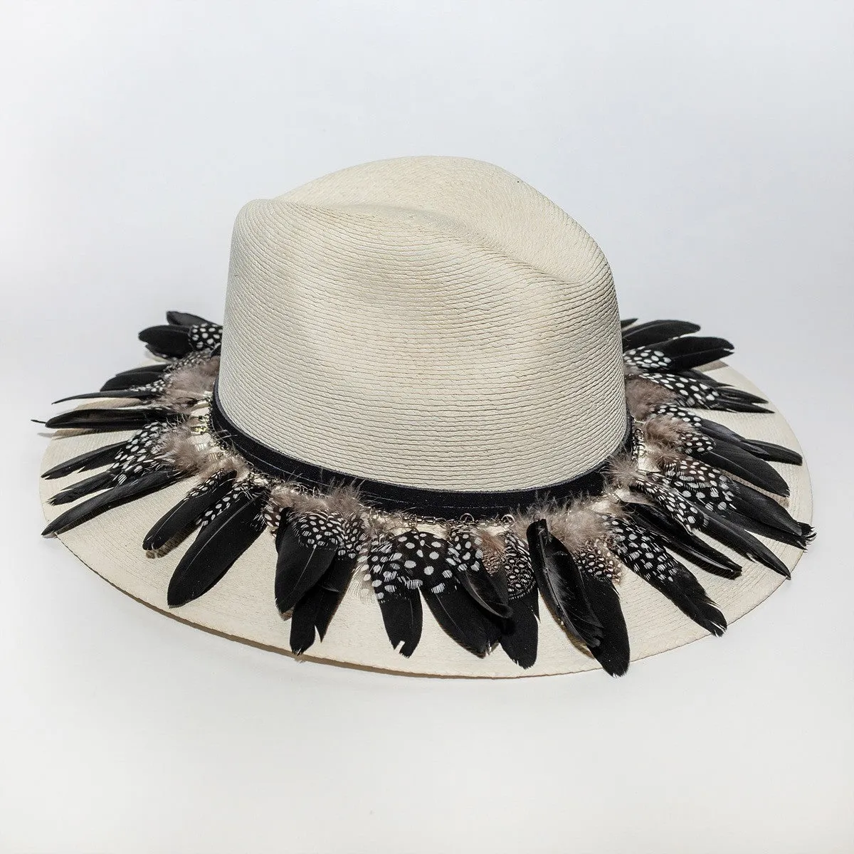 Off White Miguel Statement Feathers Hat Handmade