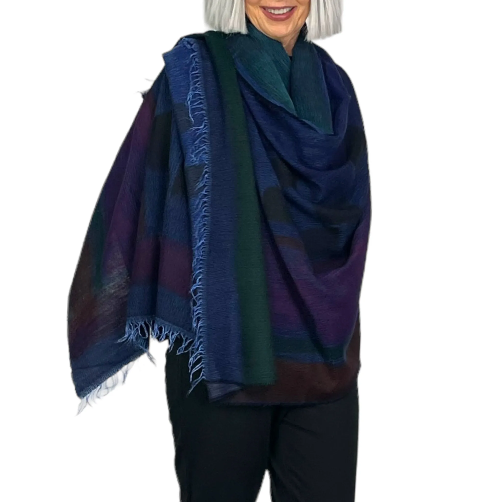 PRINTED WOOL/MODAL SCARF