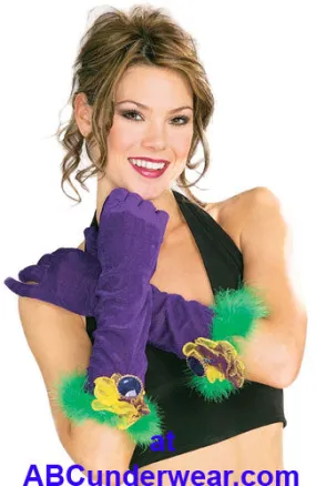 Purple Velvet Gloves