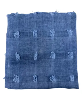 S143DN Denim Textured Solid Square Scarf