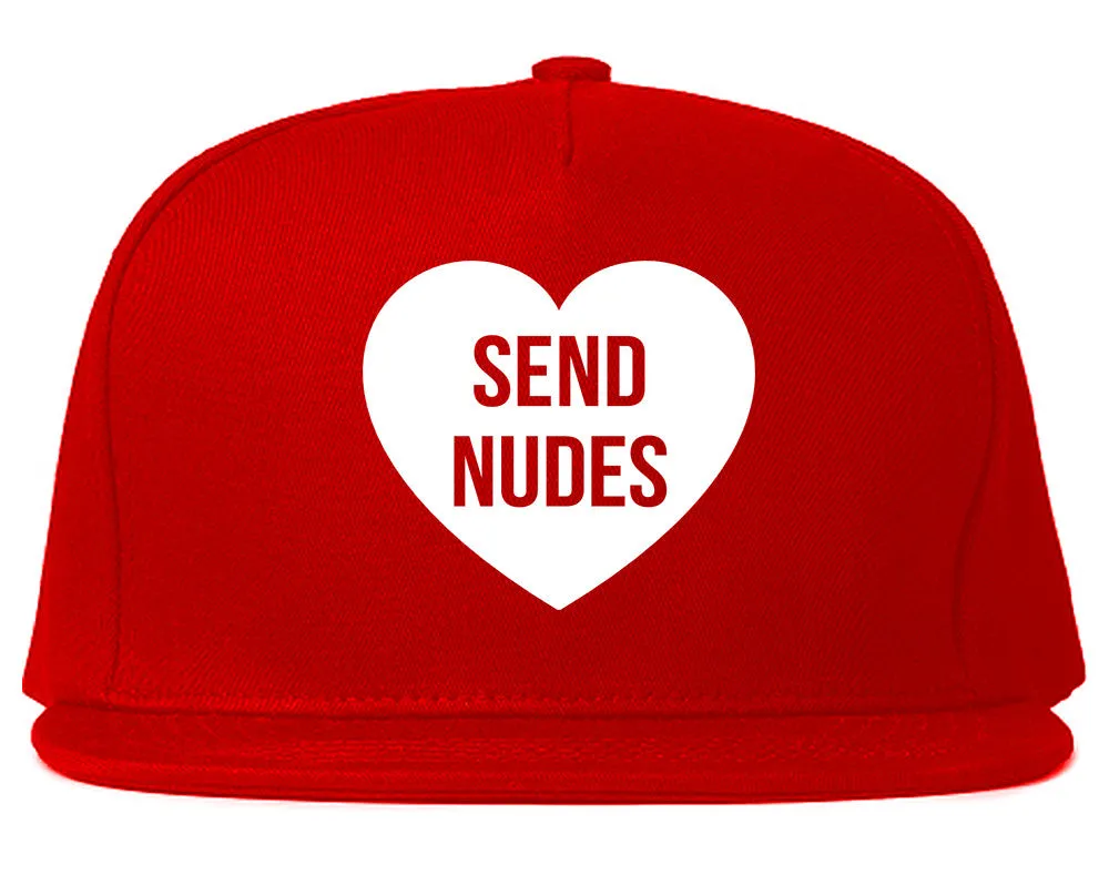 Send Nudes Heart Snapback Hat