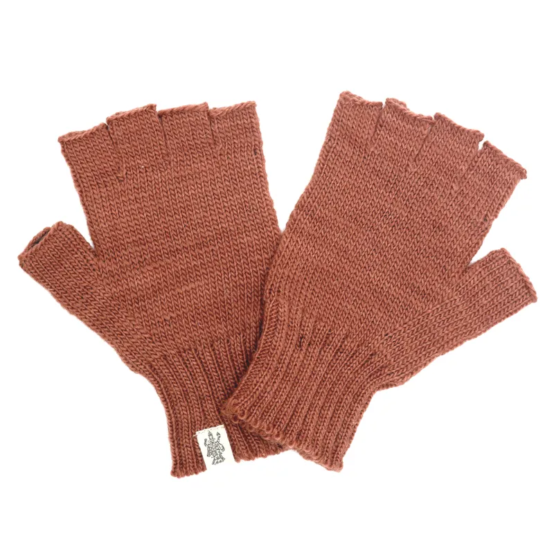 Striped and Solid Fingerless Gloves