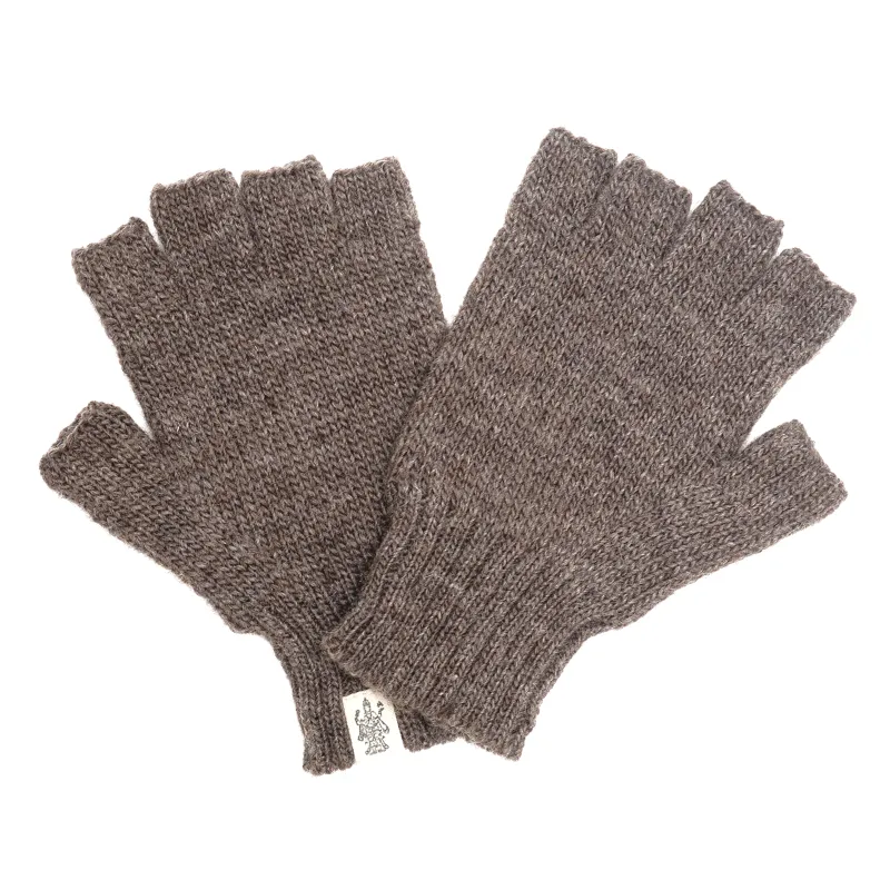 Striped and Solid Fingerless Gloves