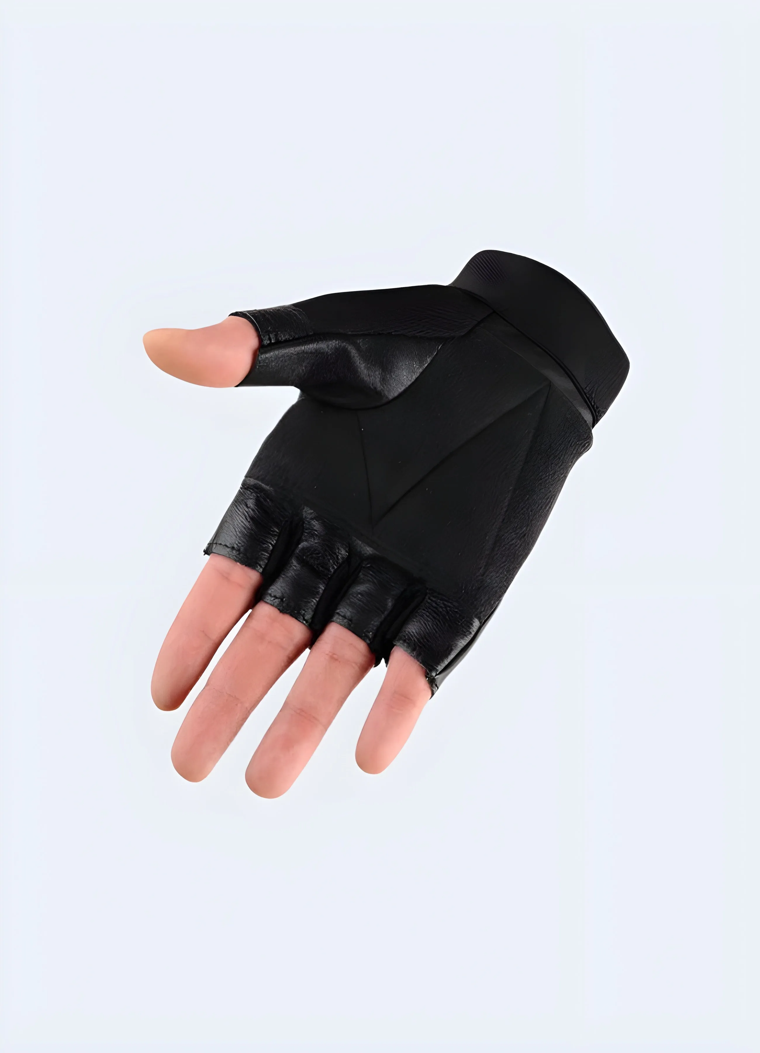 Tactical Fingerless Leather Gloves