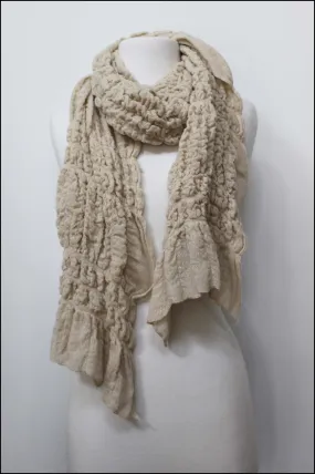 Textured Ruffled Pucker Scarf