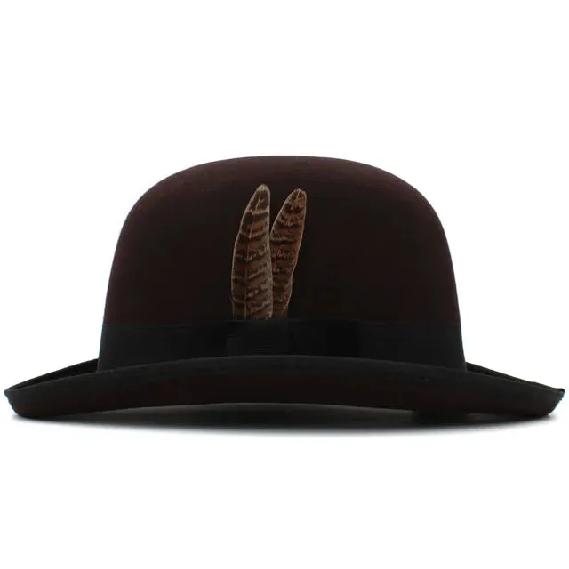 Trilby Feather Band Bowler Hats