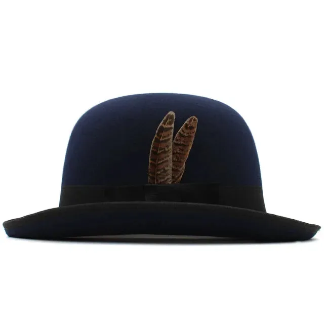 Trilby Feather Band Bowler Hats