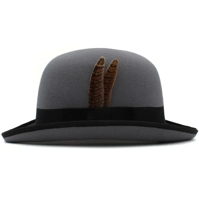 Trilby Feather Band Bowler Hats