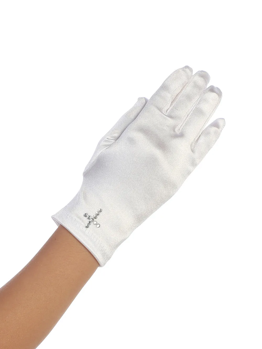 Waist Length White  Gloves First Communion CRG