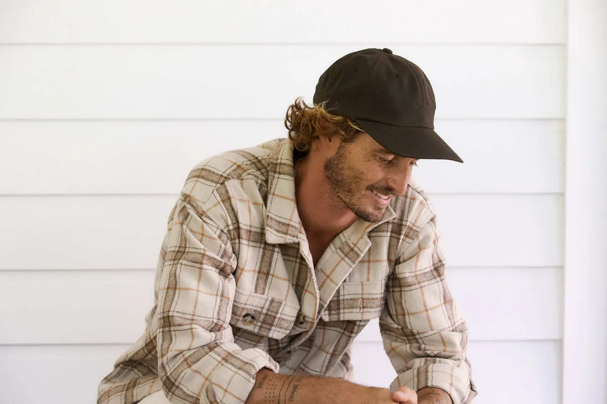 Waterproof Oilskin Cotton Baseball Cap, Adjustable Buckle, Handmade Hat