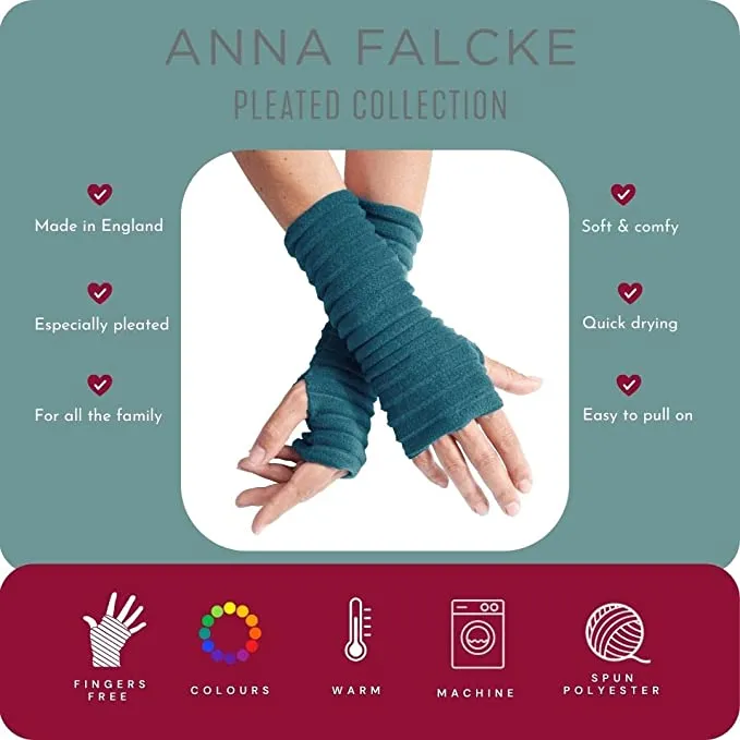 Wristees® Fingerless Gloves - Mediterranean blue